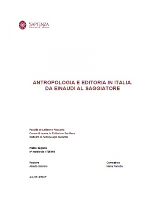Antropologia e editoria in Italia